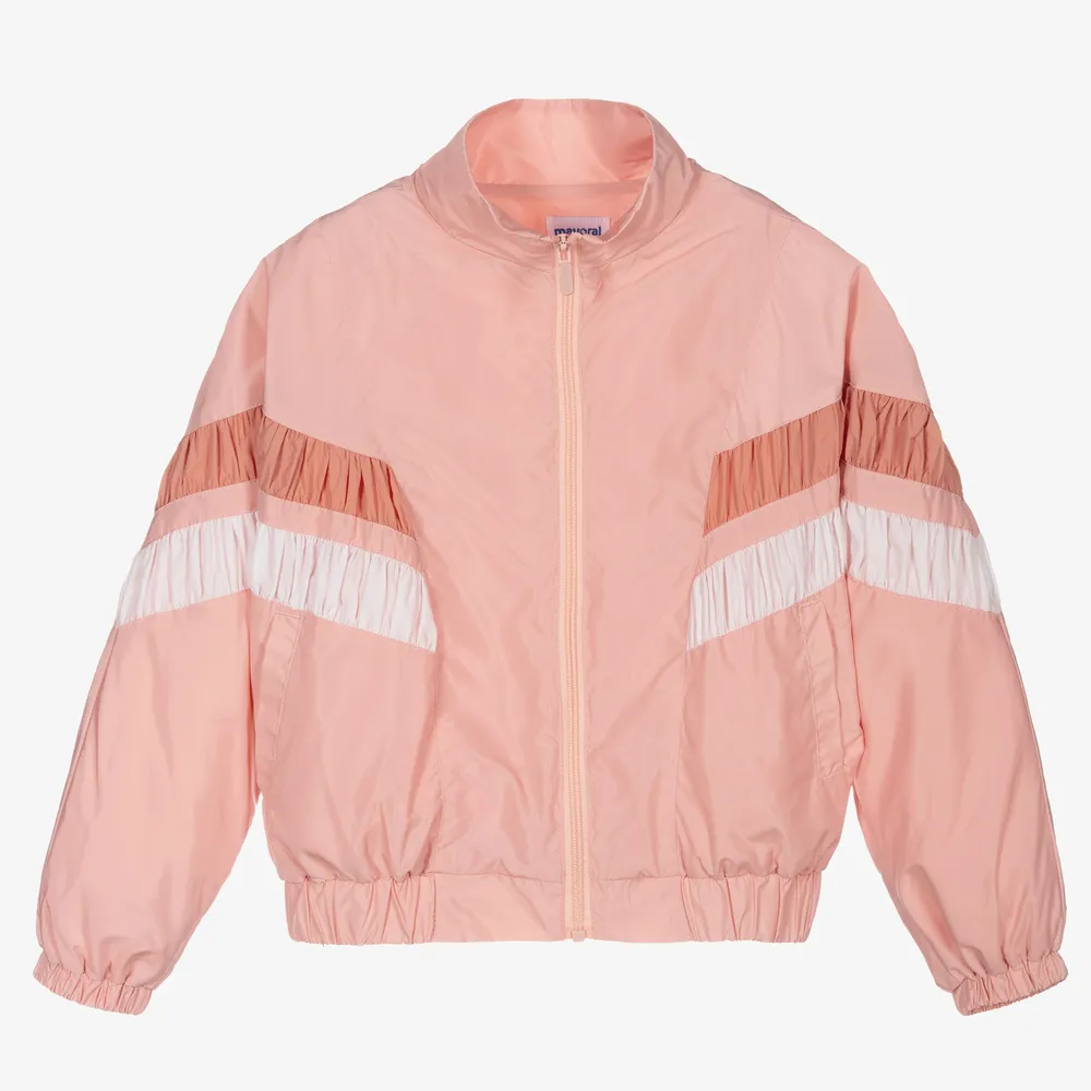 Girls Pink Windbreaker Jacket