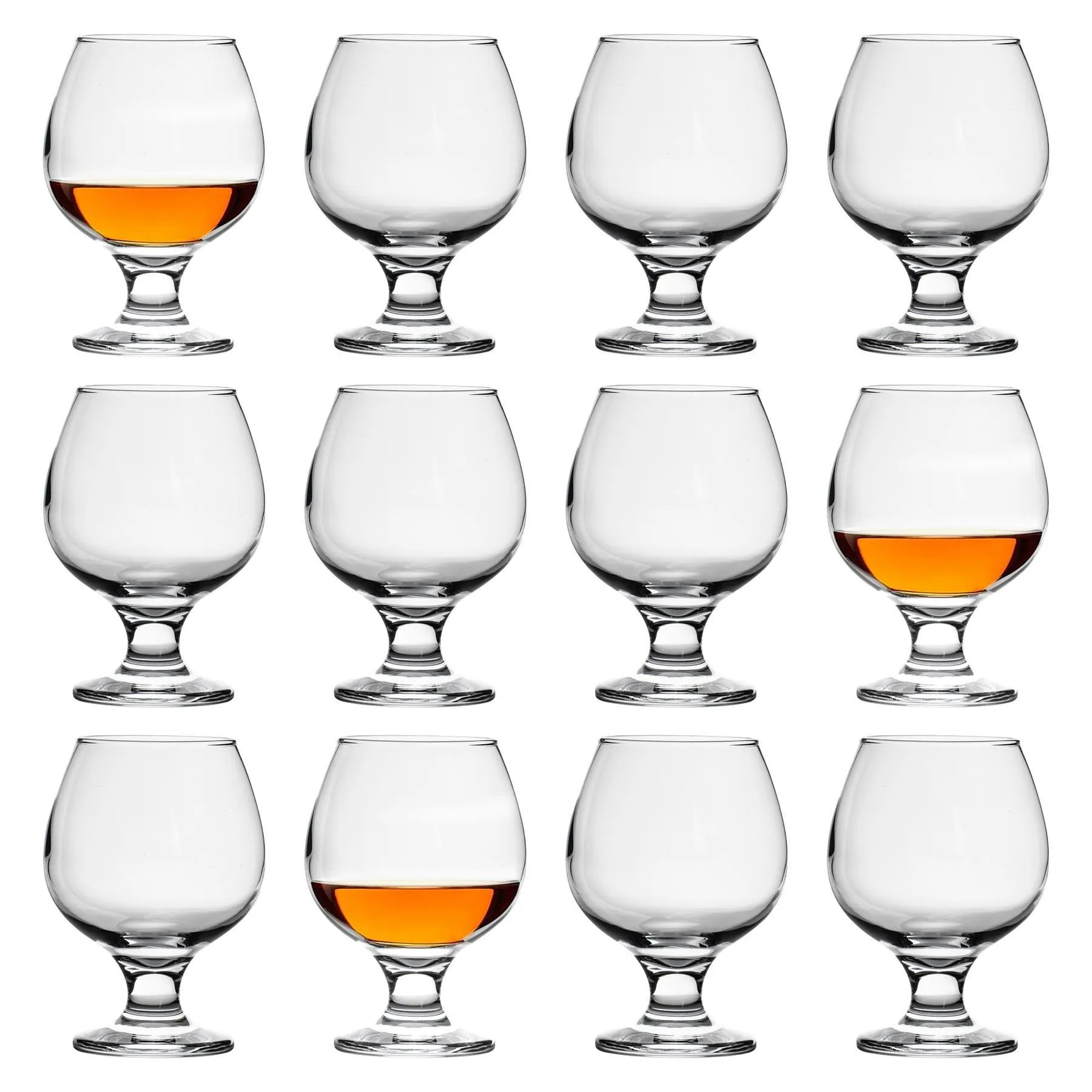 Glassware | Misket Brandy Snifter Glasses - 390ml - Clear - Pack of 12 | LAV