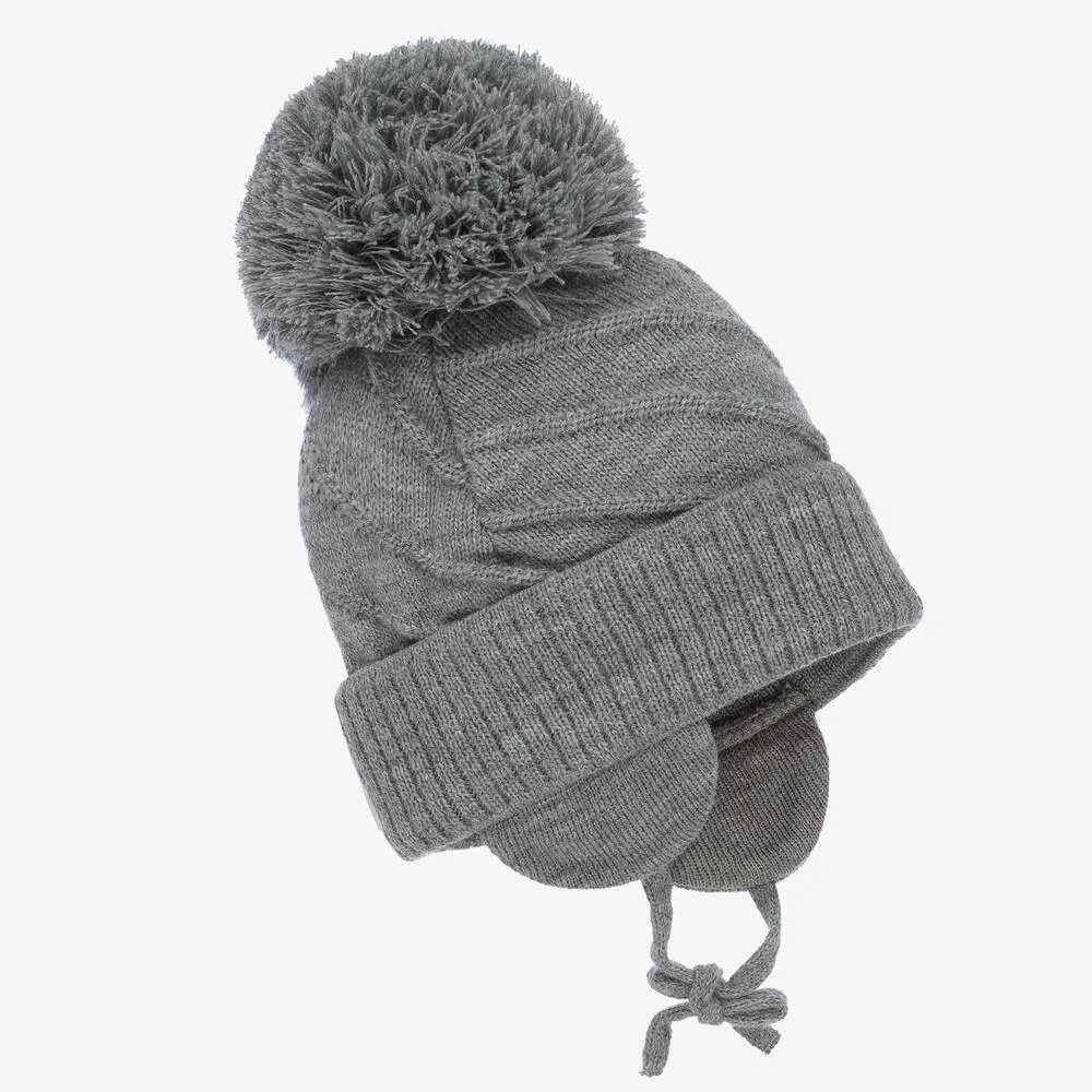 Grey Jim Giant Pom-Pom Hat