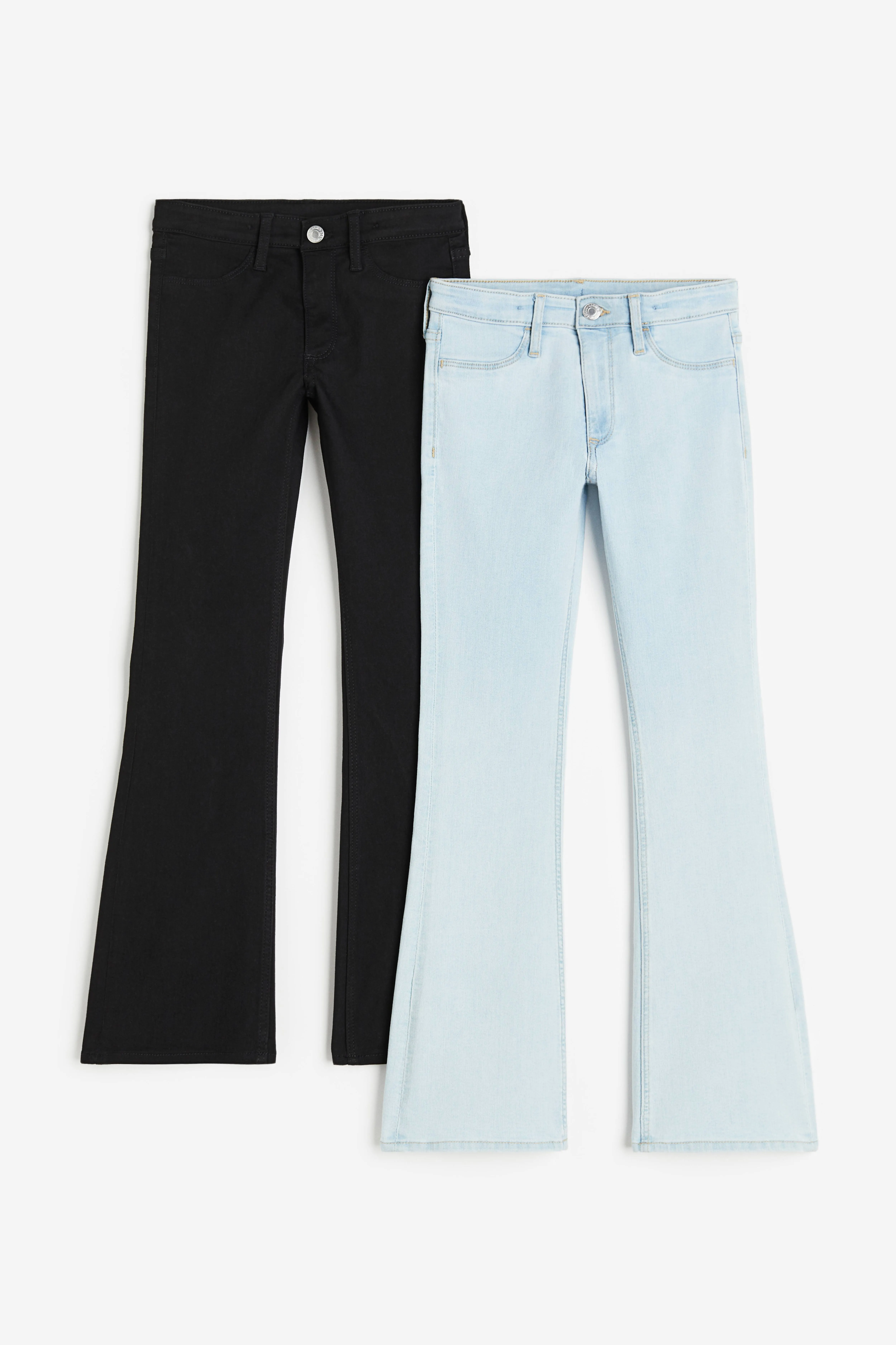 H&M 2-pack Flared Leg Low Jeans