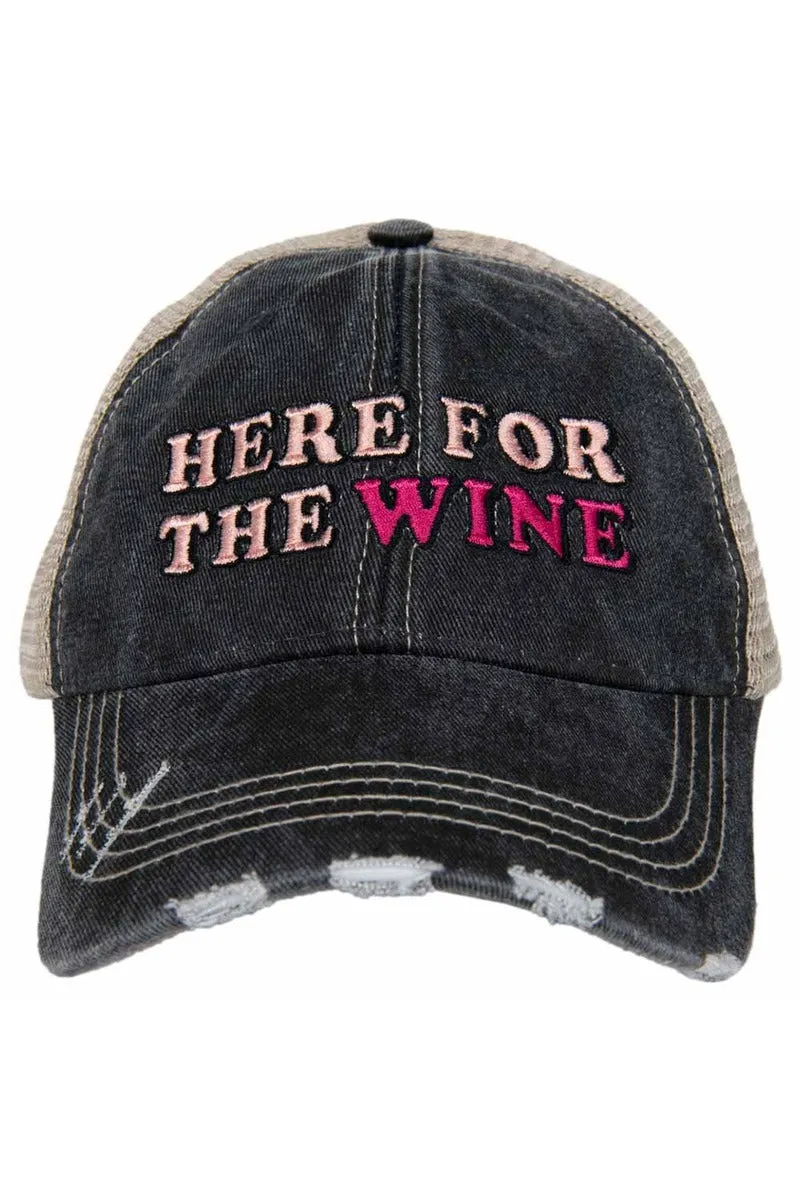 Here For The Wine Trucker Hat