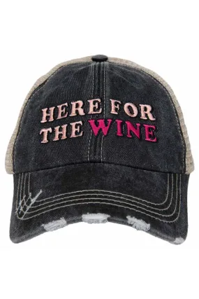 Here For The Wine Trucker Hat