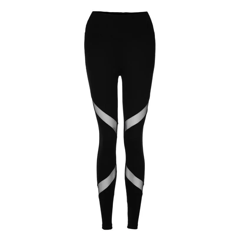 High Waist Fitness Women Legging Casual Mesh Transparent Patchwork Women Workout Clothes Fitness Pants Ropa Deporte Mujer#121 SM