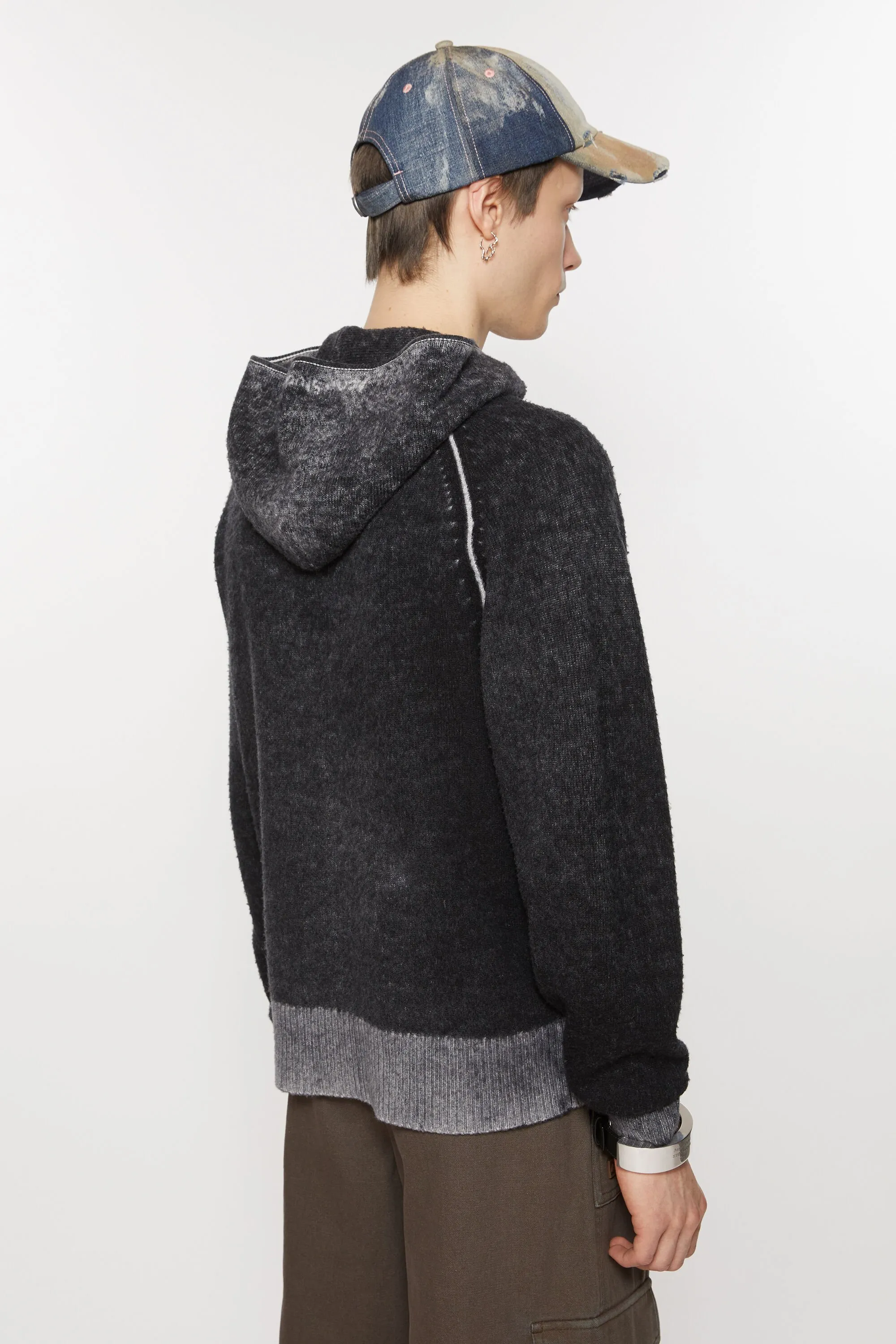 Hooded zipper sweater