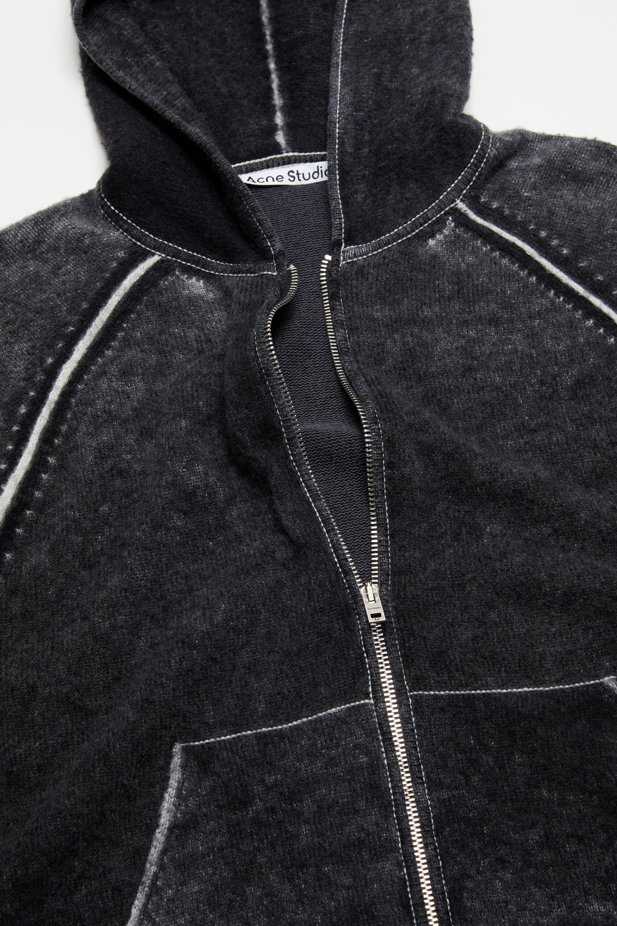 Hooded zipper sweater