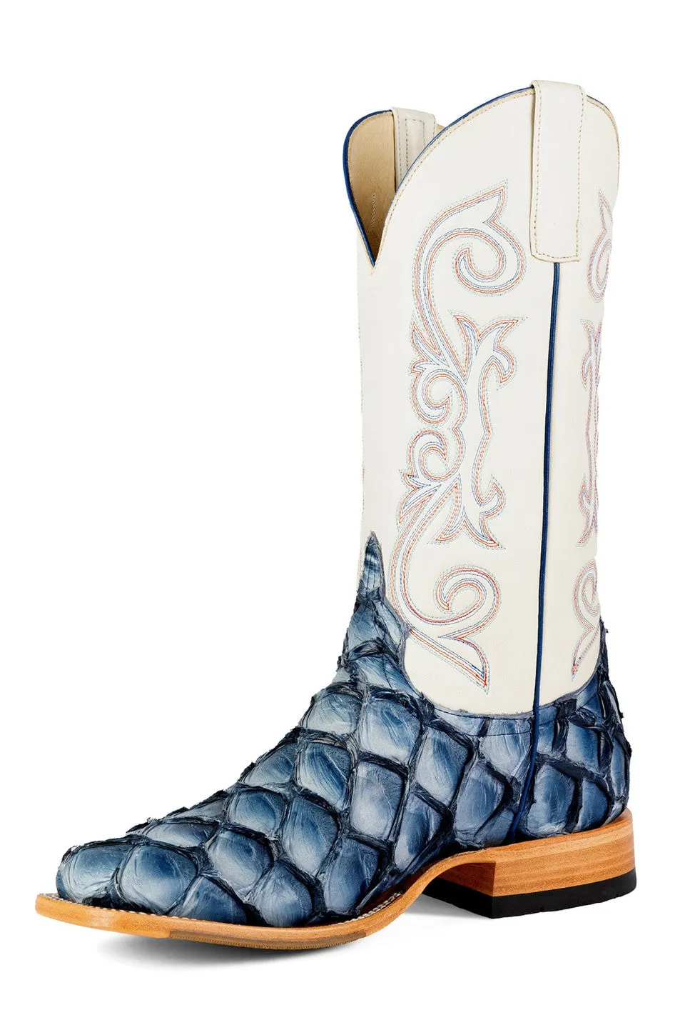 Horse Power Sky Blue Big Bass Western Boot