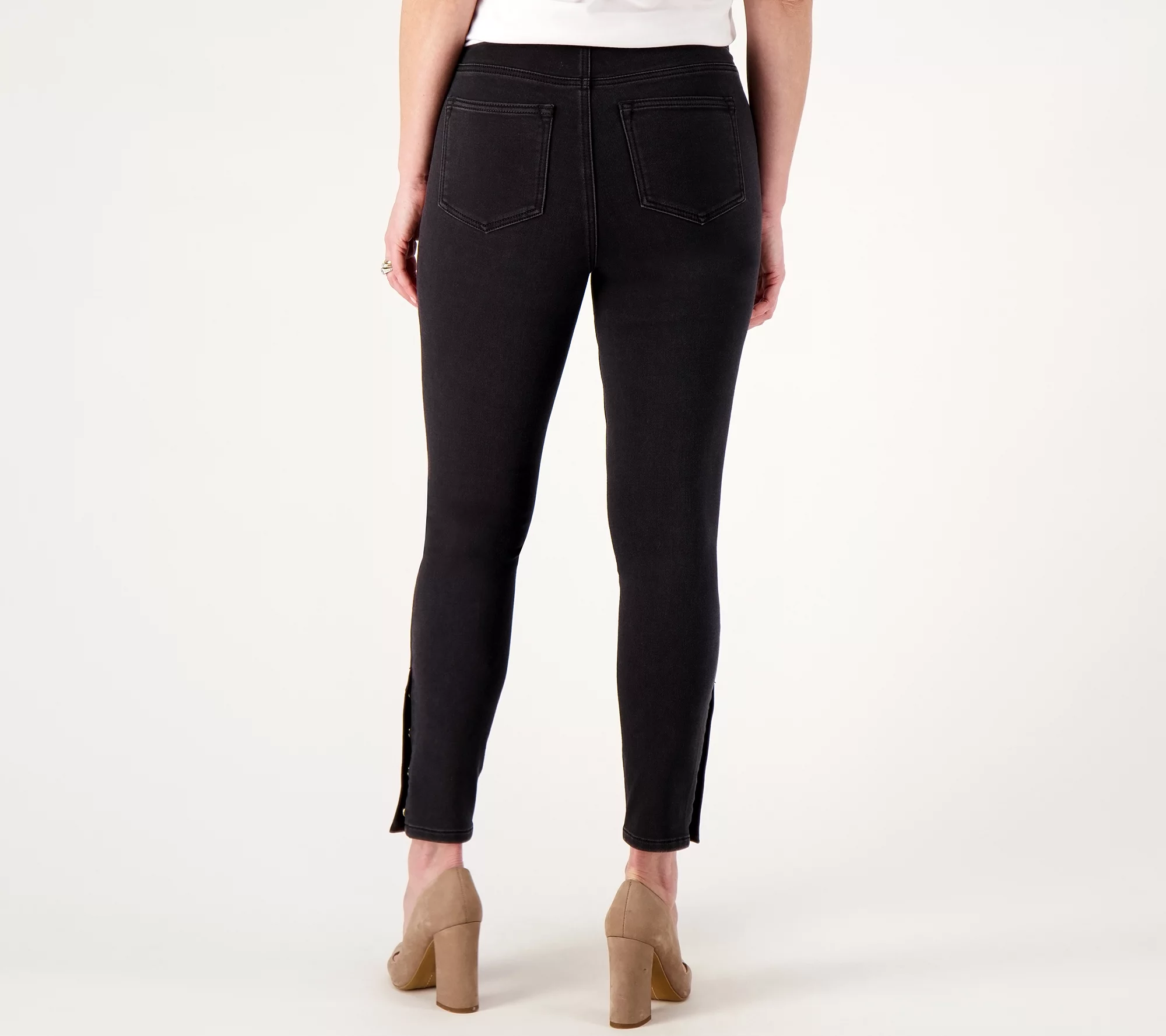 Isaac Mizrahi Live! Tall Black Divine Denim Slim Leg Jeans