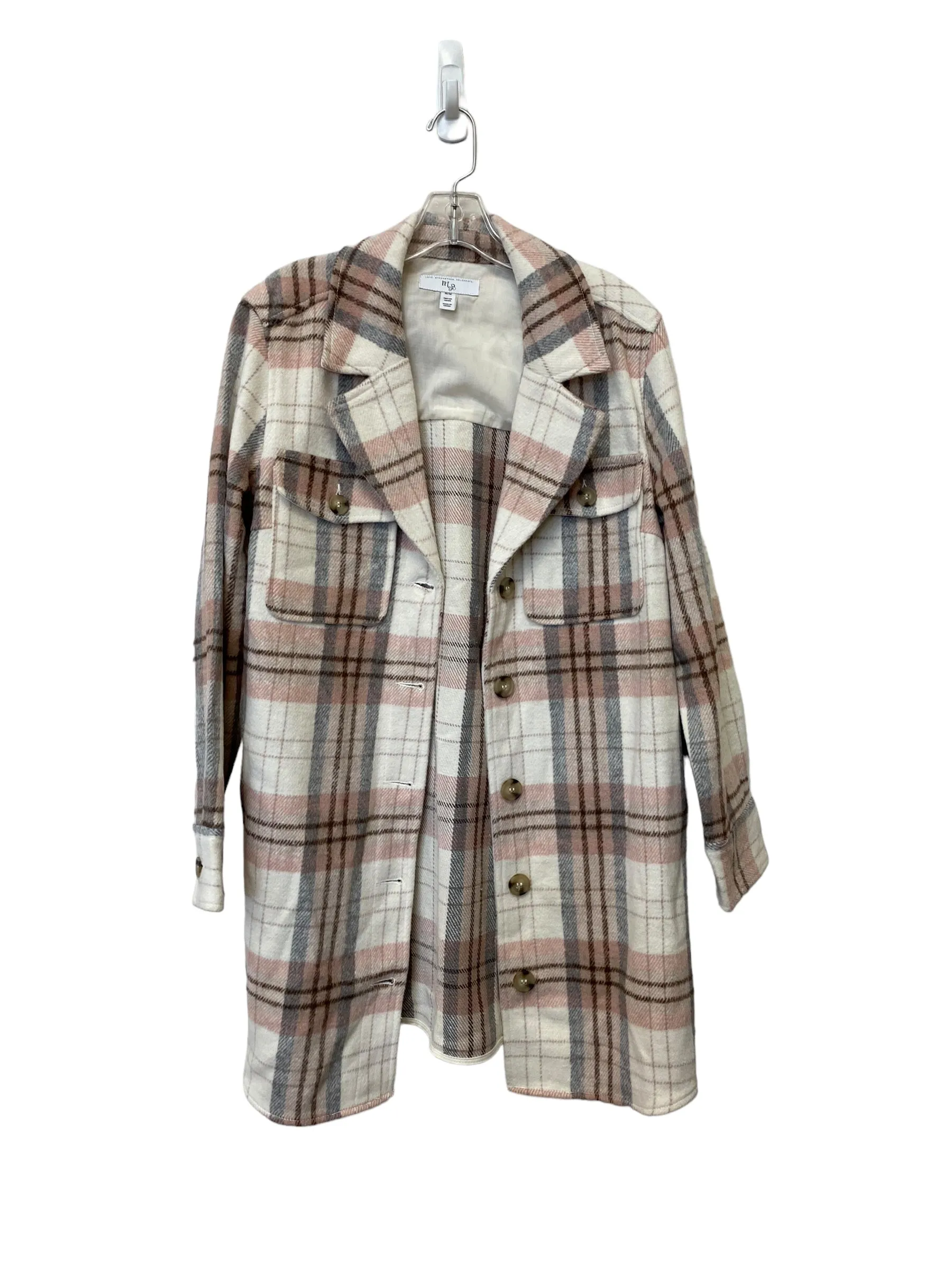 Jacket Fleece By Clothes Mentor In Plaid Pattern, Size: M