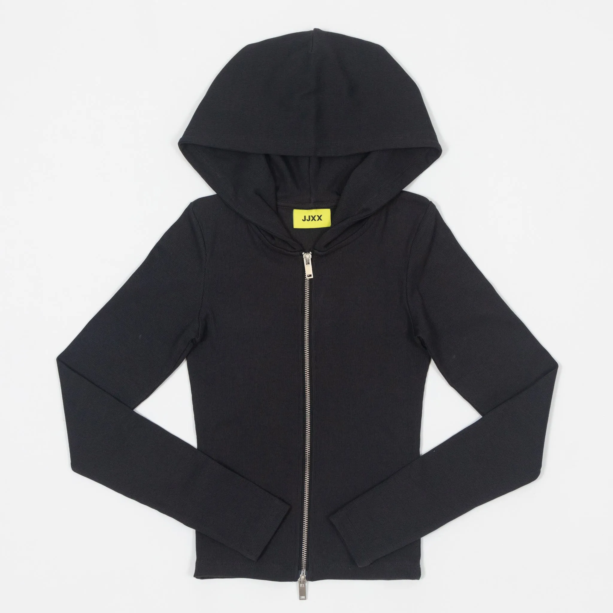 JJXX Womens JJXX Zip Through Hood Top in FADED BLACK