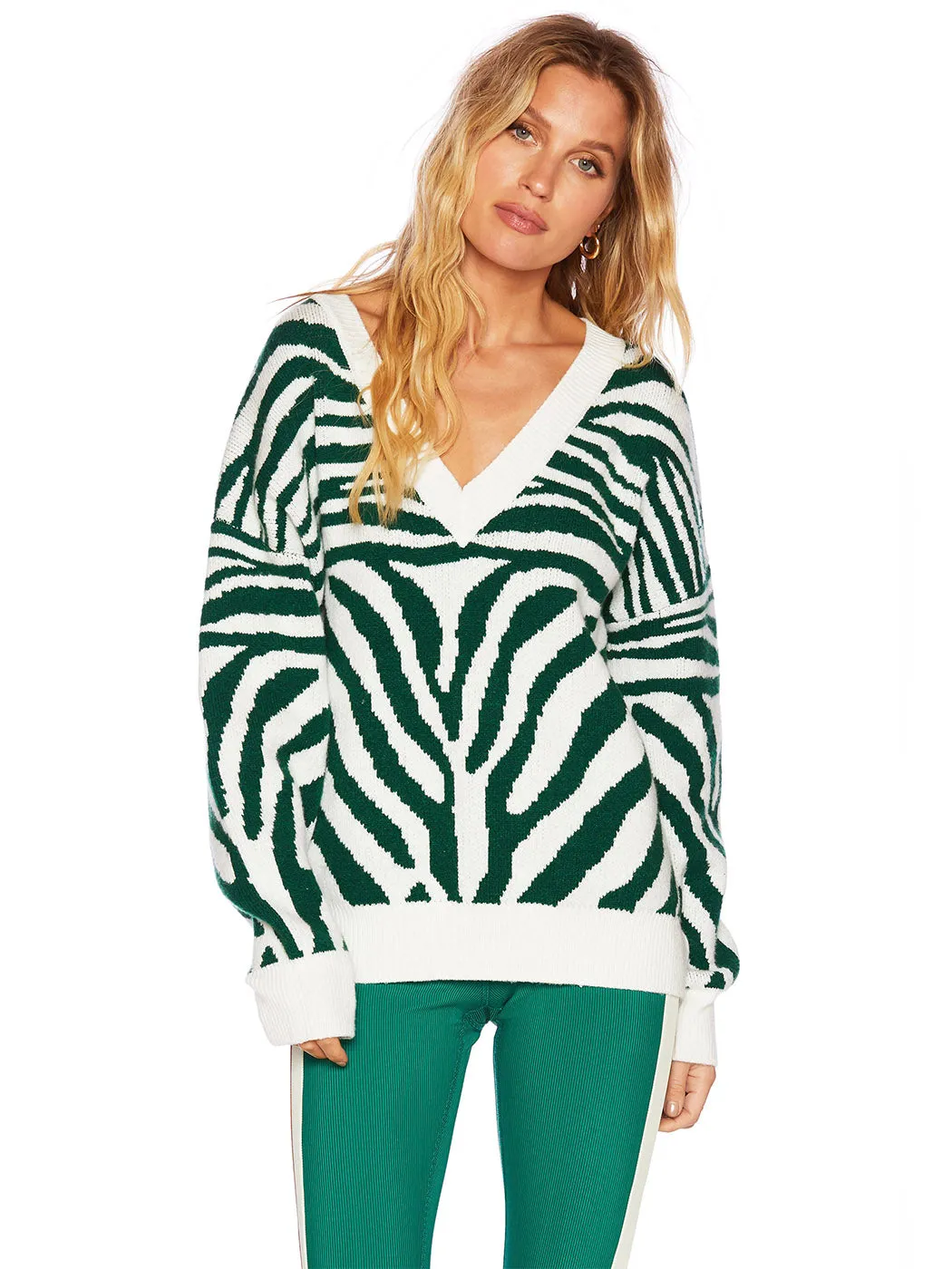 Joey Sweater - Verdant Zebra