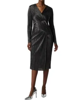 Joseph Ribkoff Knee-Length V-Neck Dress In Dark