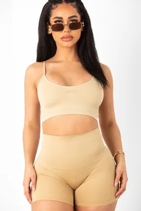 Khaki Cupped Strap Bra