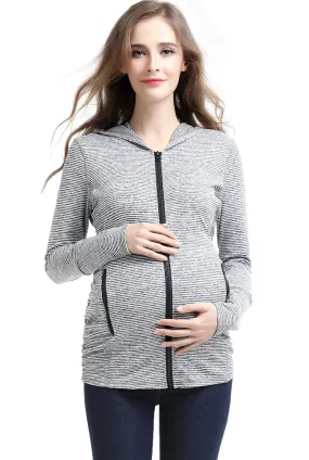 Kimi + Kai Maternity Haven Hooded Performance Yoga Jacket