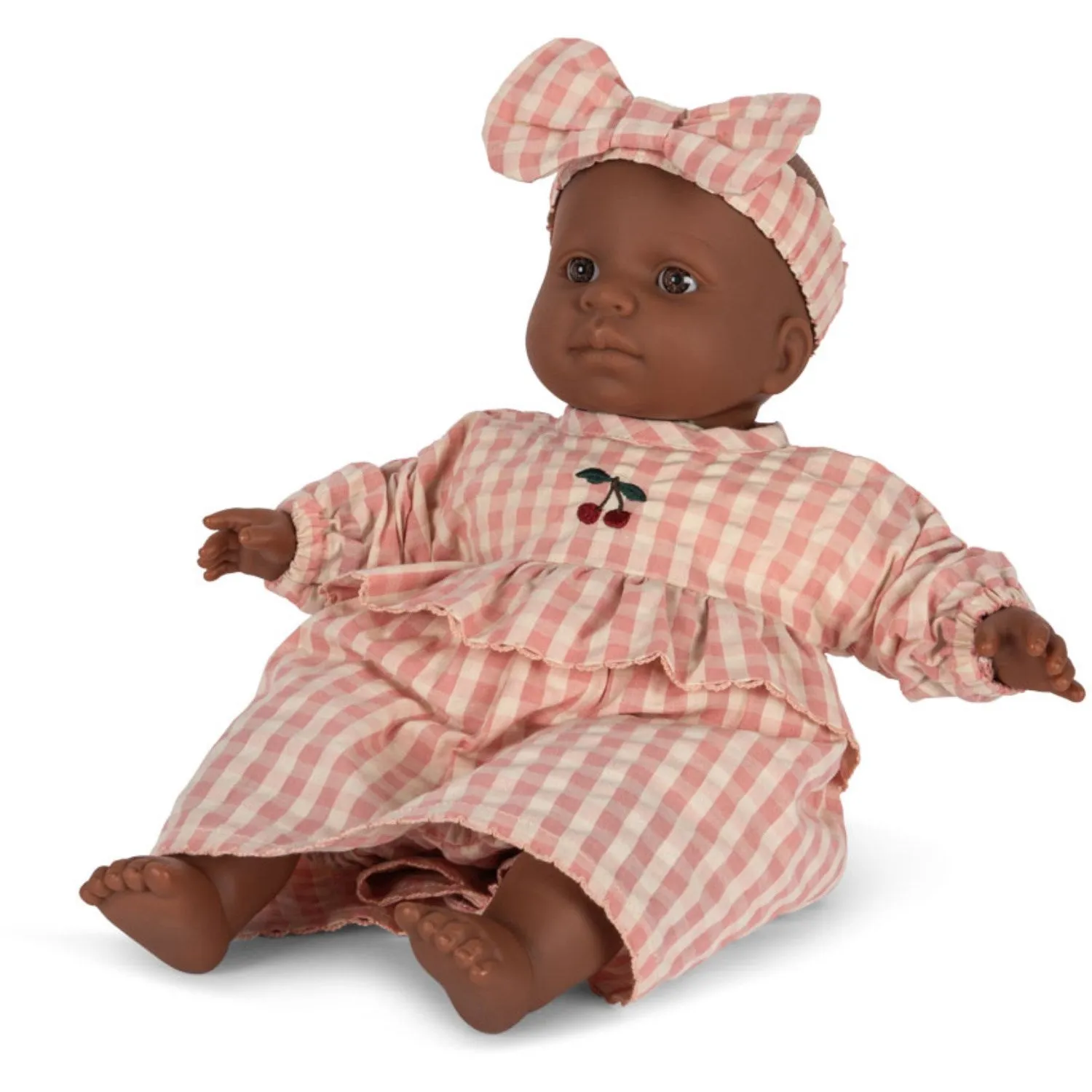 Konges Sljd Powder Pink Check Doll Clothes Set Gots