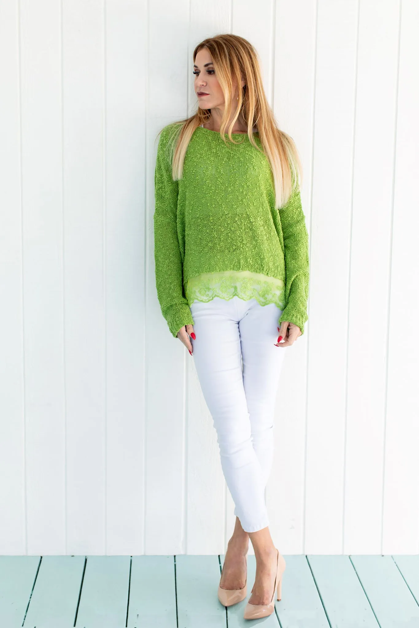 Lace Sweater Pistachio