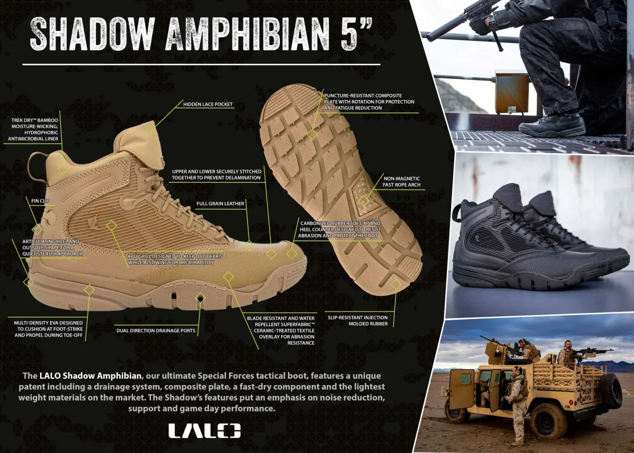 LALO SHADOW AMPHIBIAN 5" Boot Coyote Brown