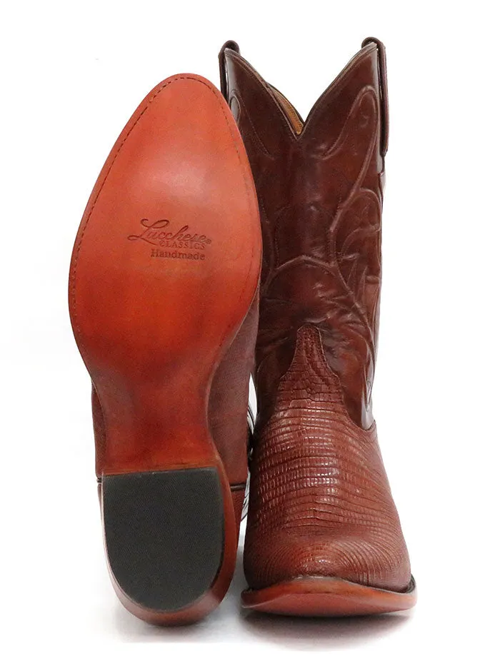 Lucchese L1218.24 Mens Classic Lizard Cowboy Boots Peanut Brittle