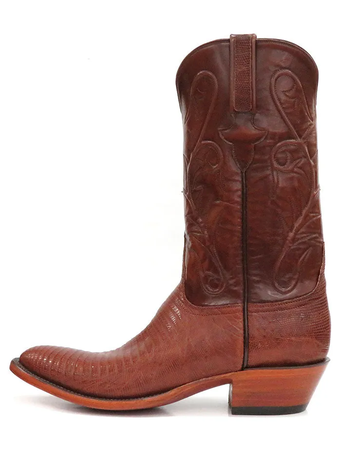 Lucchese L1218.24 Mens Classic Lizard Cowboy Boots Peanut Brittle