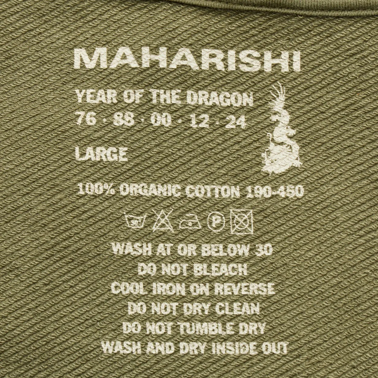 Maharishi Men Dragon Bamboo Hooded Sweater Olive