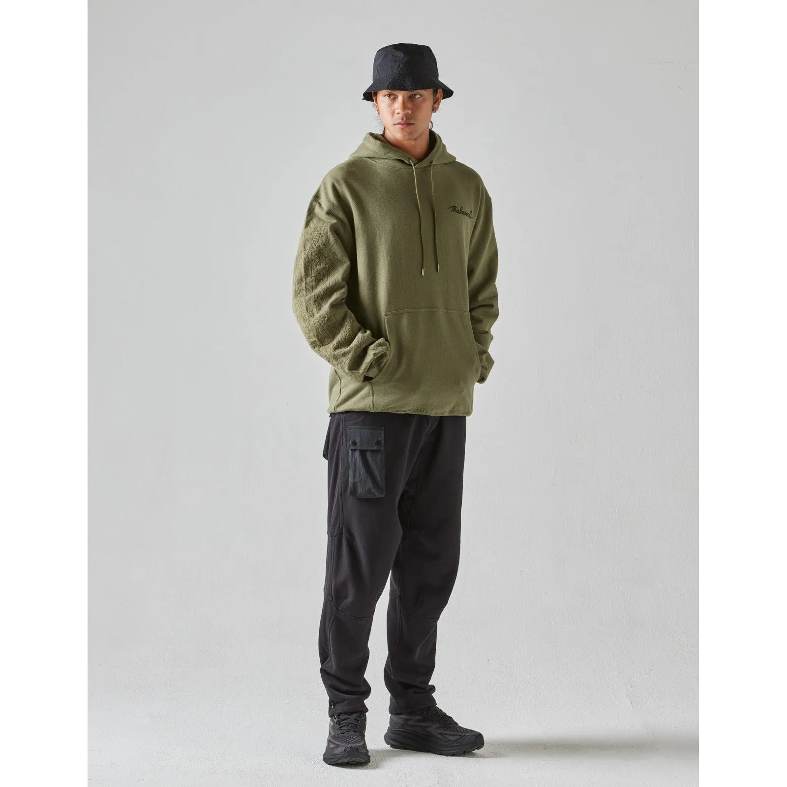 Maharishi Men Dragon Bamboo Hooded Sweater Olive