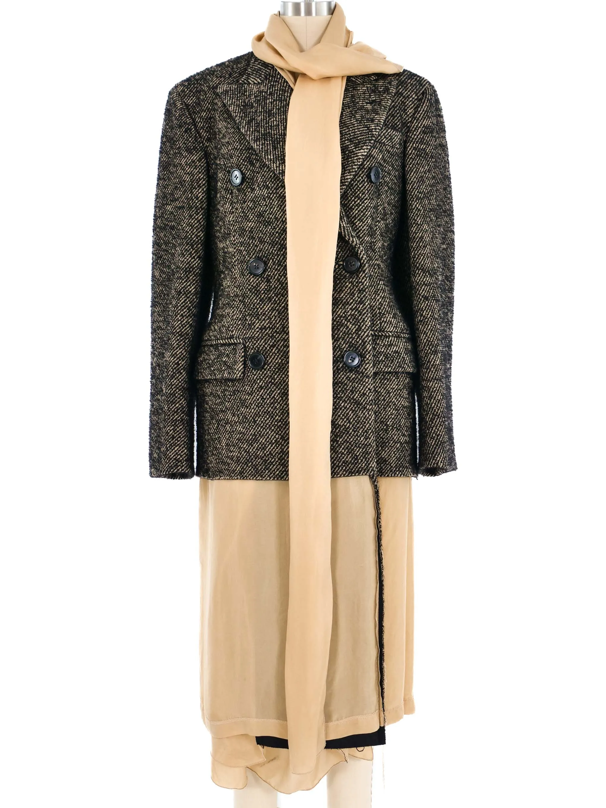 Maison Margiela Deconstructed Tweed Trench Coat