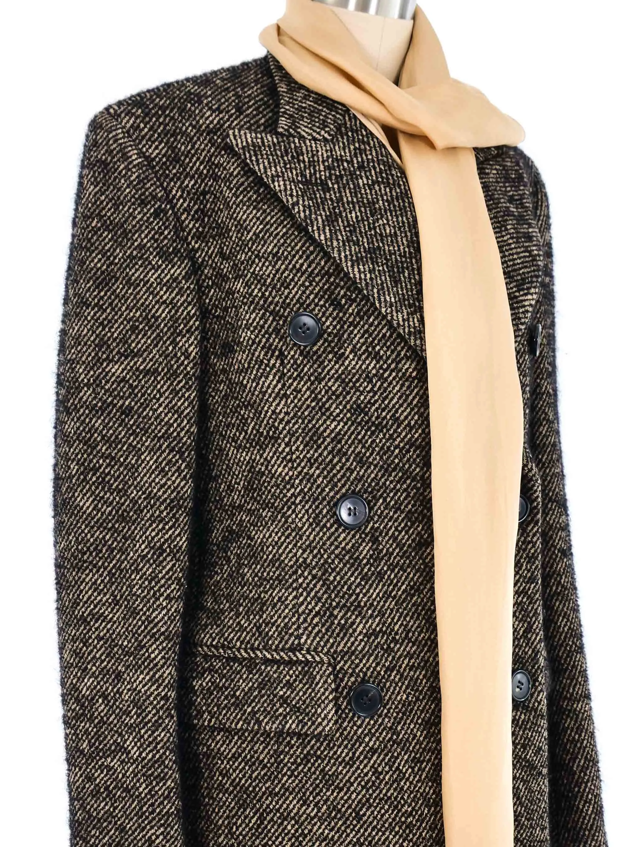 Maison Margiela Deconstructed Tweed Trench Coat