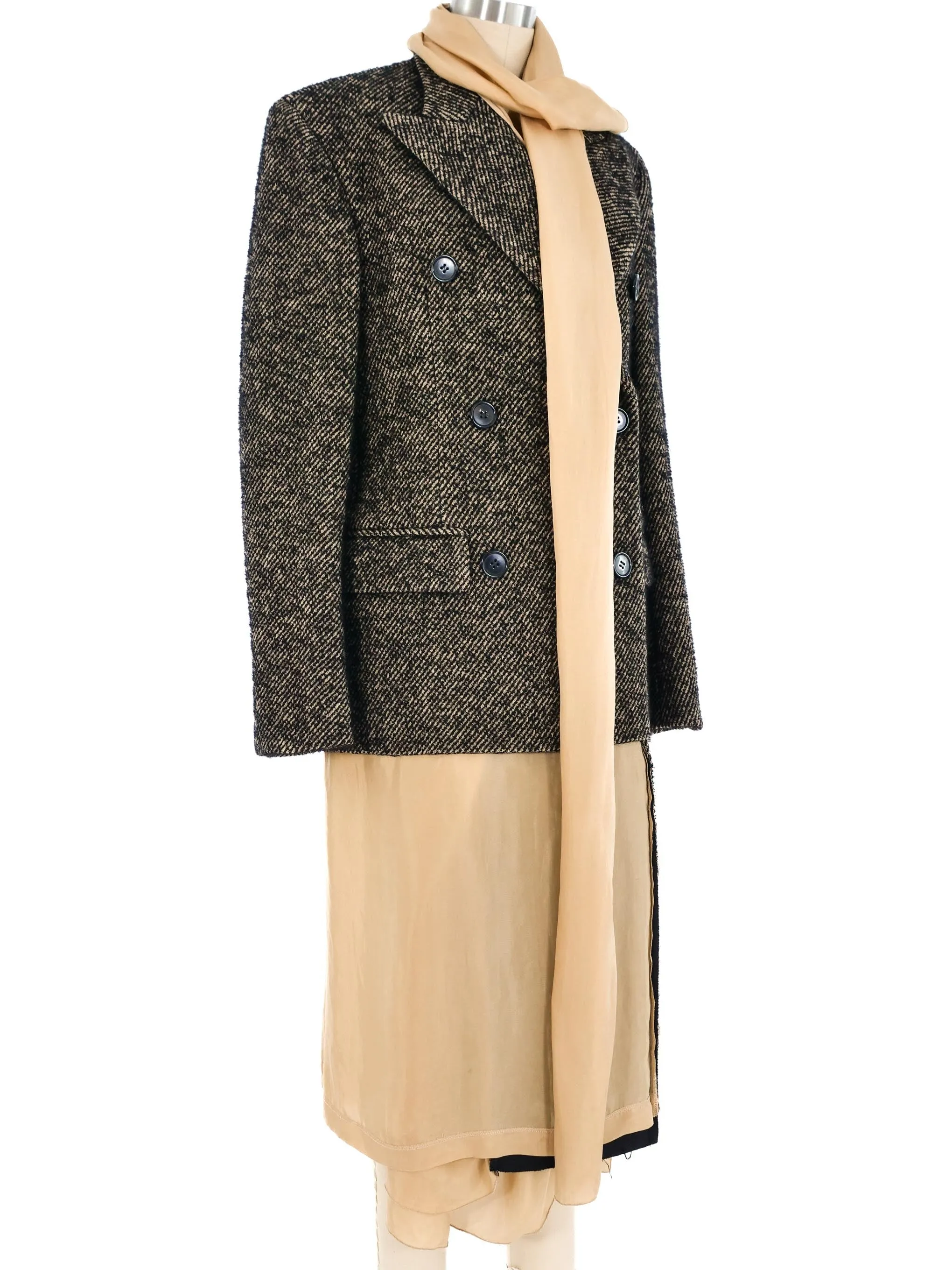 Maison Margiela Deconstructed Tweed Trench Coat