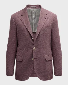 Men's Heathered Pied De Poule Sport Coat