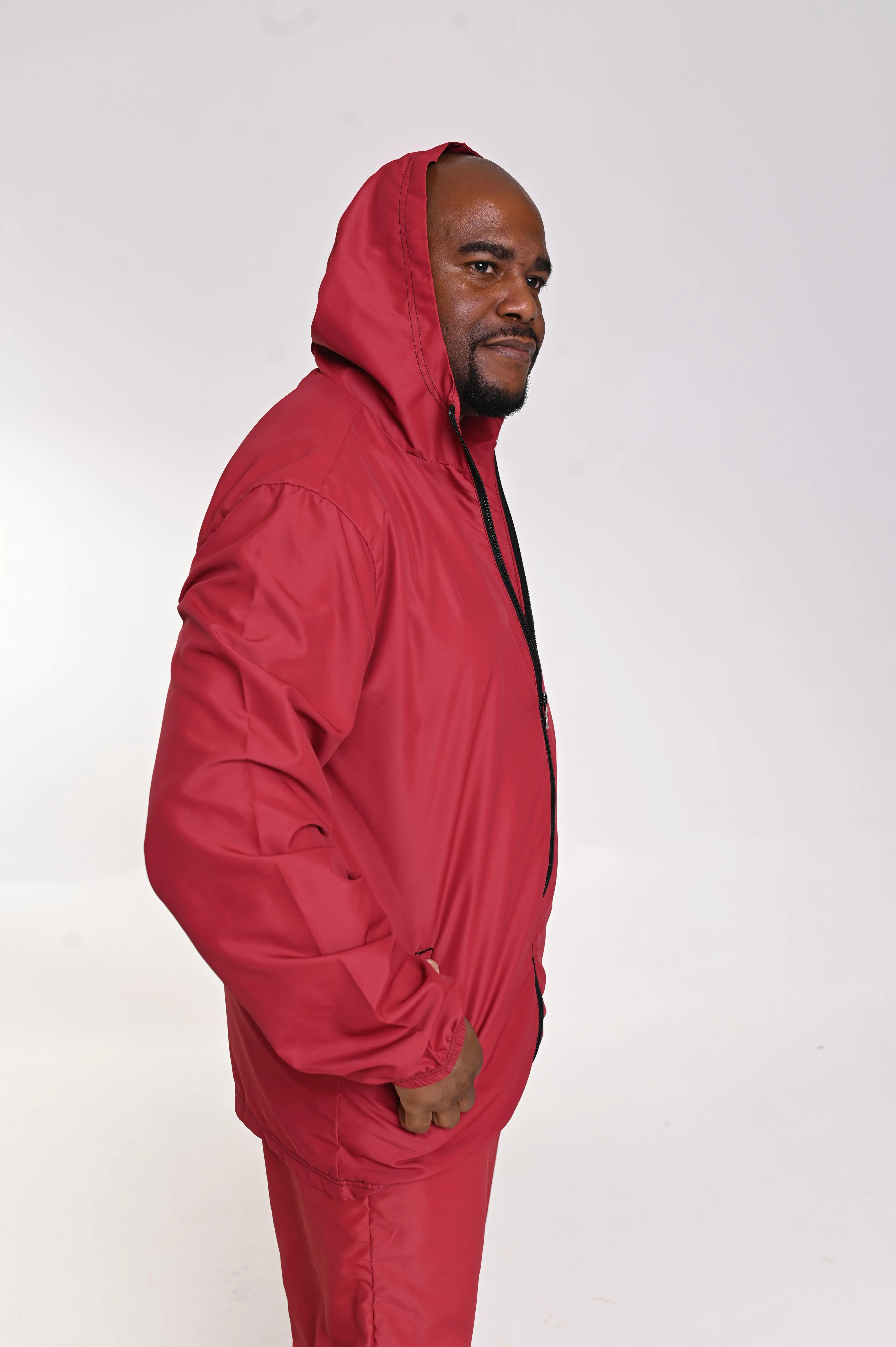 Men’s windbreaker Carmine/Black