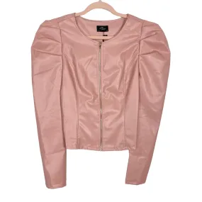 Milk & Honey Blush Faux Leather Jacket NWT- Size M