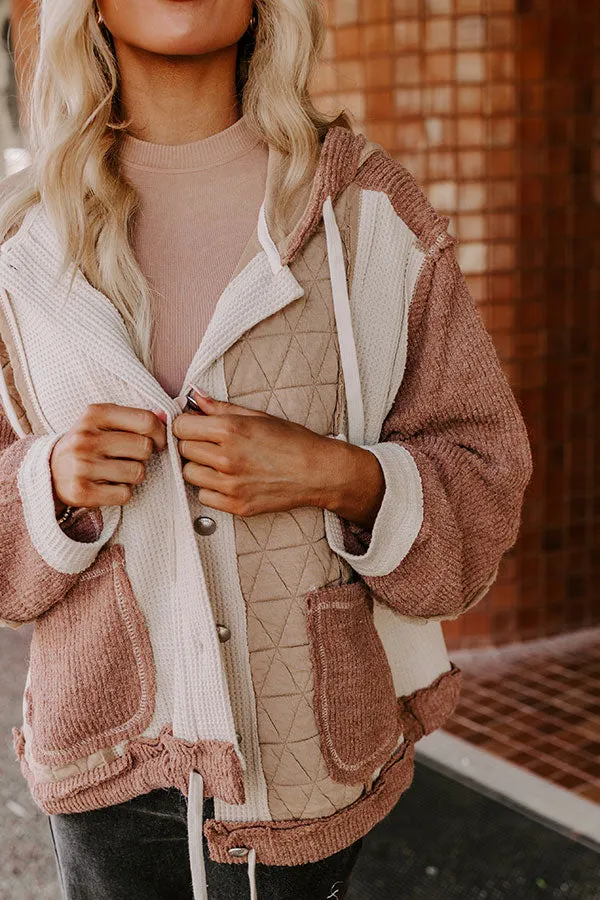 Misty Starlight Light Weight Knit Jacket in Mocha