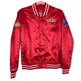 Mitchell & Ness Throwbacks NFL Satin Red 49ers Jacket NWT- Size XS (sold out online)