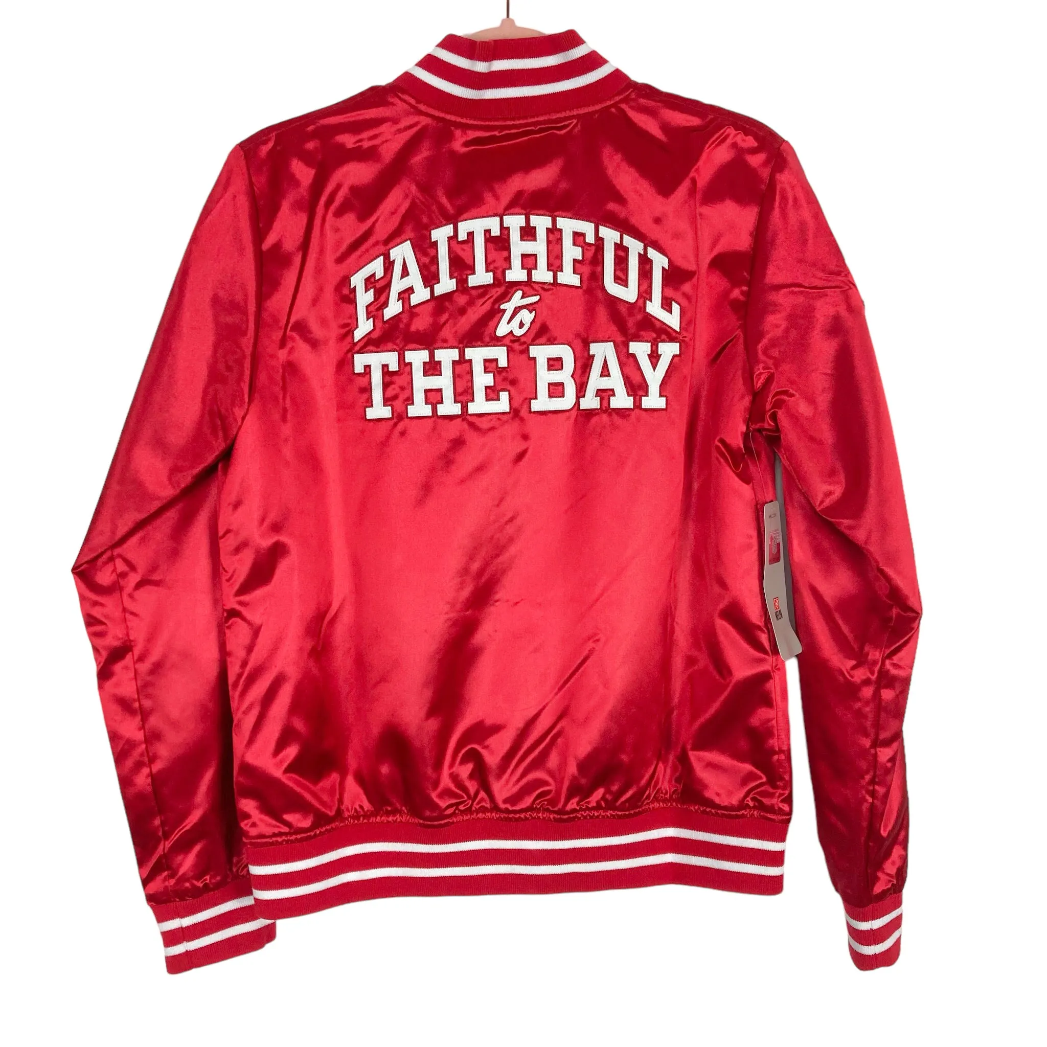 Mitchell & Ness Throwbacks NFL Satin Red 49ers Jacket NWT- Size XS (sold out online)