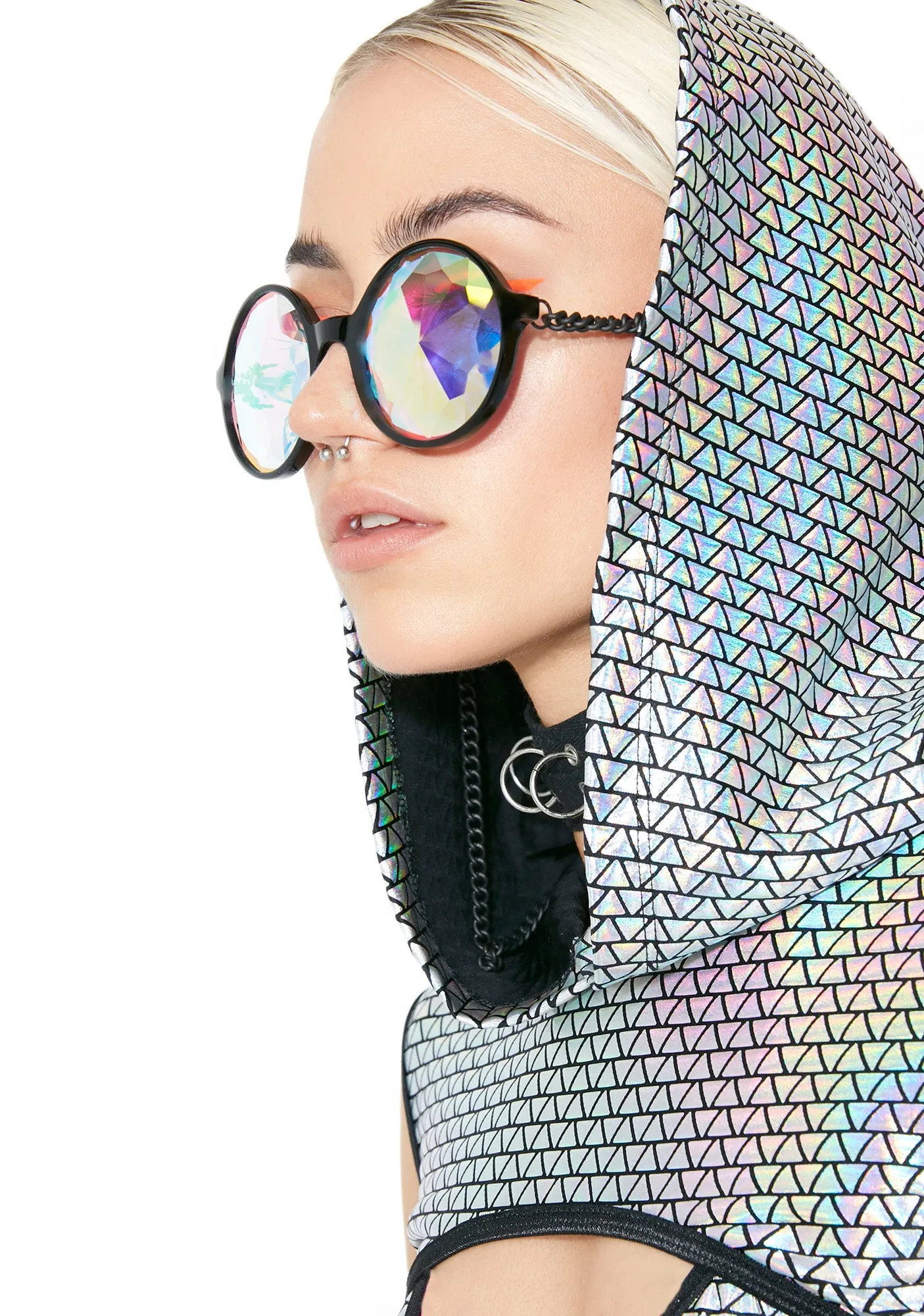 Mosaic Kaleidoscope Chain Glasses-