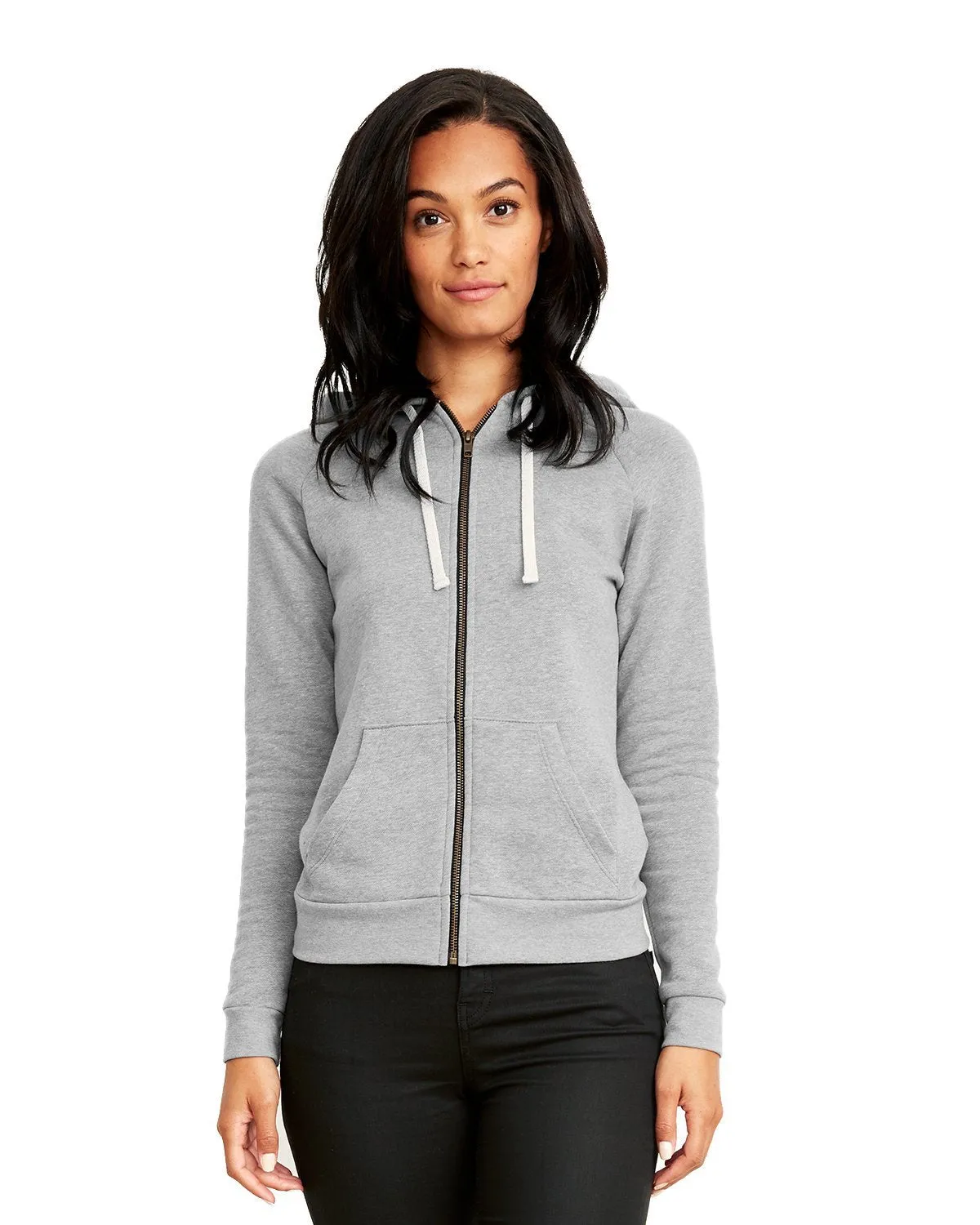 Next Level Pch Raglan Zip Hoody 9603 Heather Gray