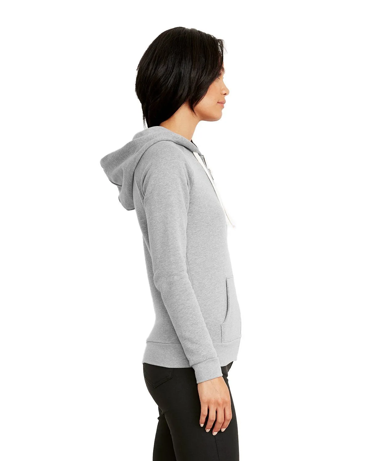 Next Level Pch Raglan Zip Hoody 9603 Heather Gray