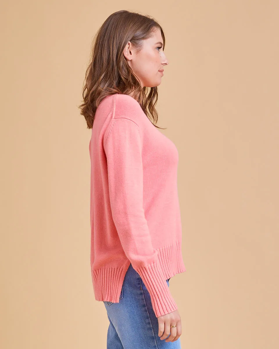 Nursing Knit Sweater - Pink