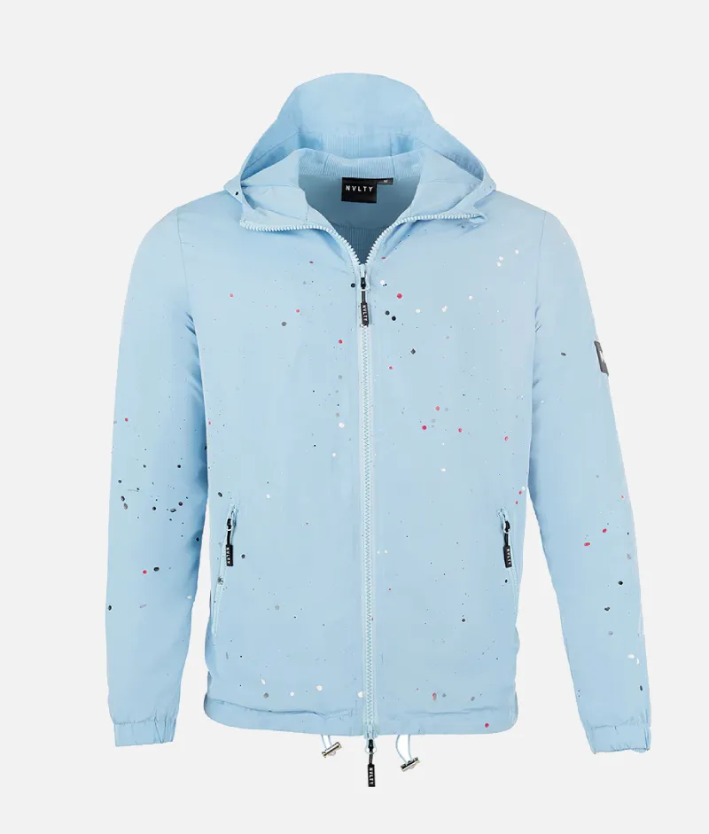 Nvlty Paint Windbreaker Baby Blue | Upto 30% Off