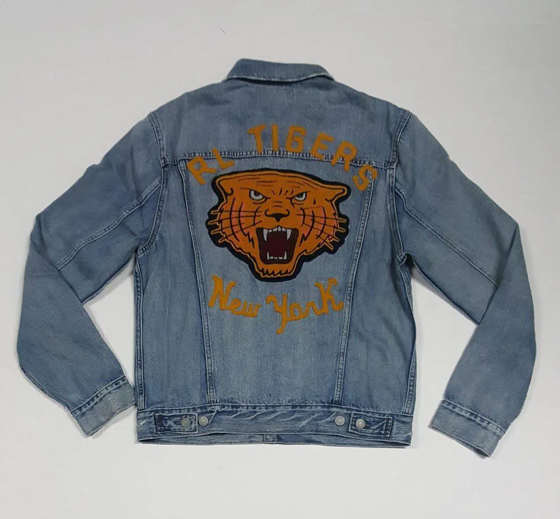 Nwt Polo Ralph Lauren Tiger 'P' Denim Jean Jacket