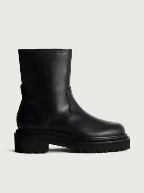 OFFICE BLACK LEATHER BOOT