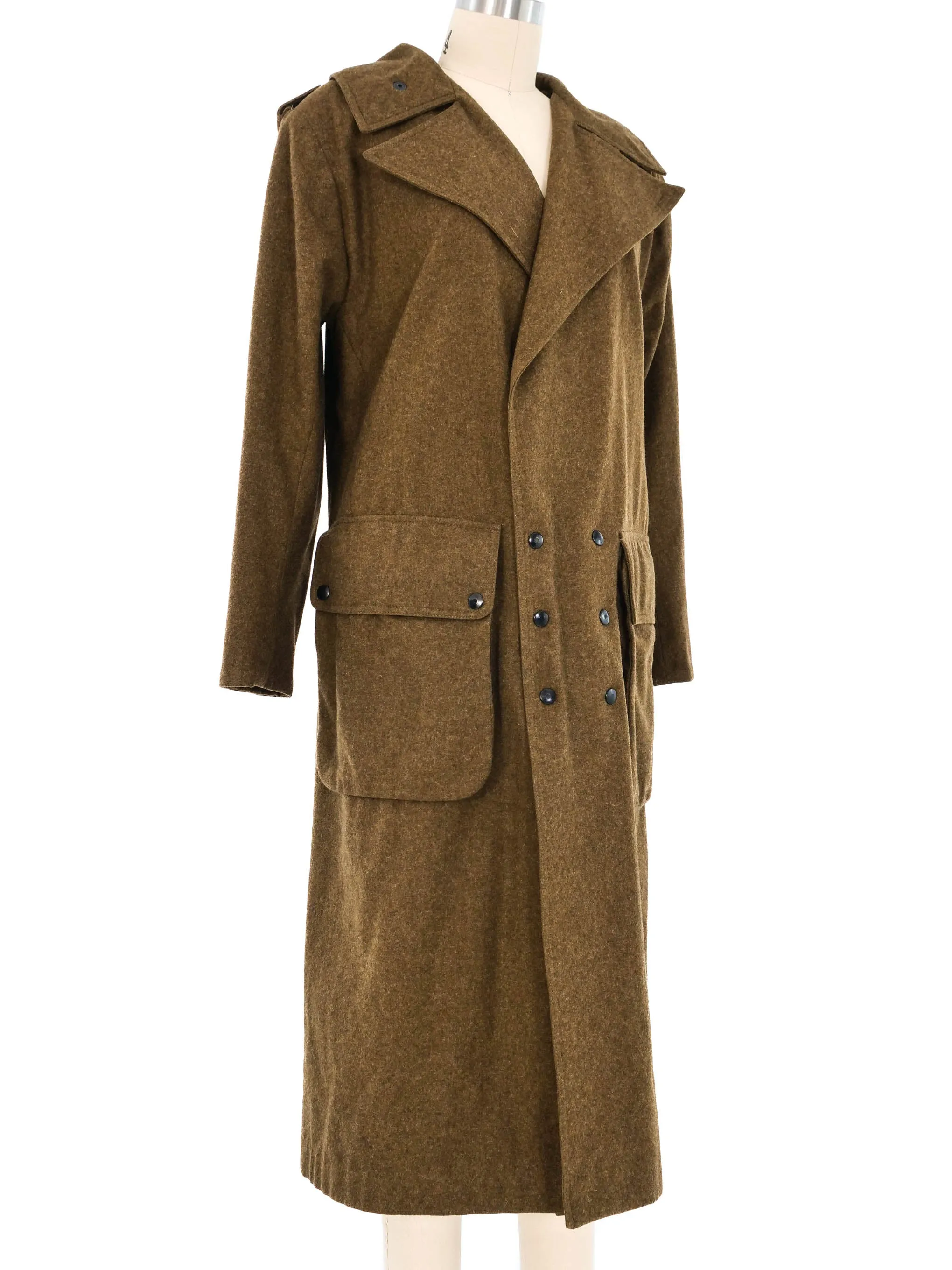 Olive Wool Utility Coat