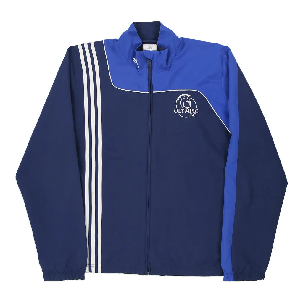 Olympic FC Adidas Jacket - Medium Navy Polyester Blend