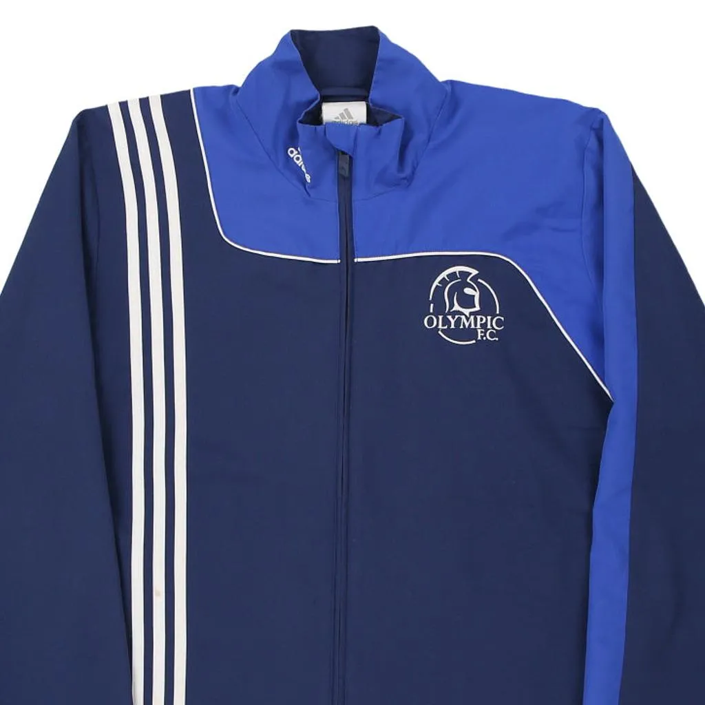 Olympic FC Adidas Jacket - Medium Navy Polyester Blend