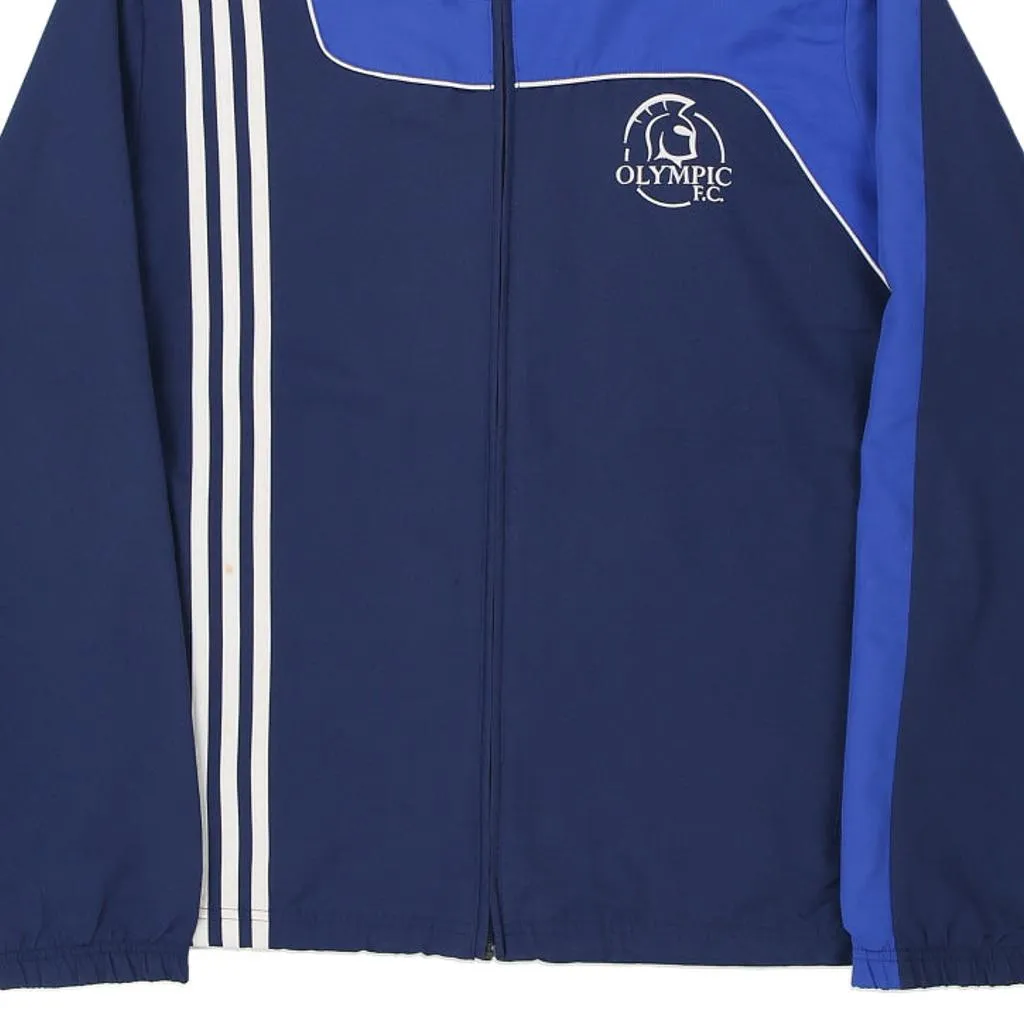 Olympic FC Adidas Jacket - Medium Navy Polyester Blend