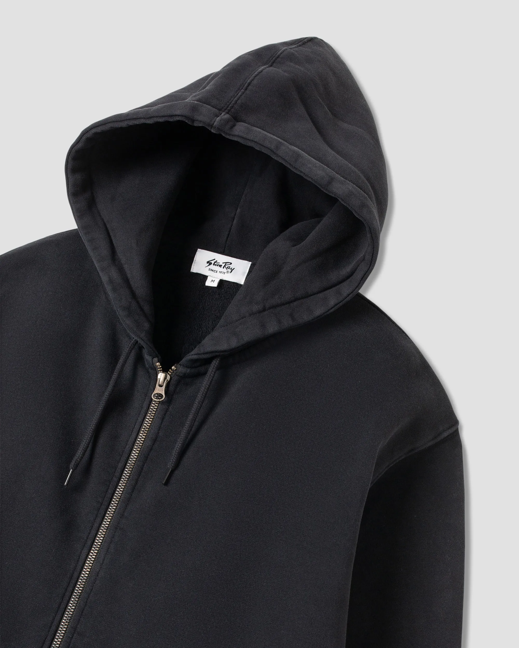 Patch Zip Hood (Washed Black)