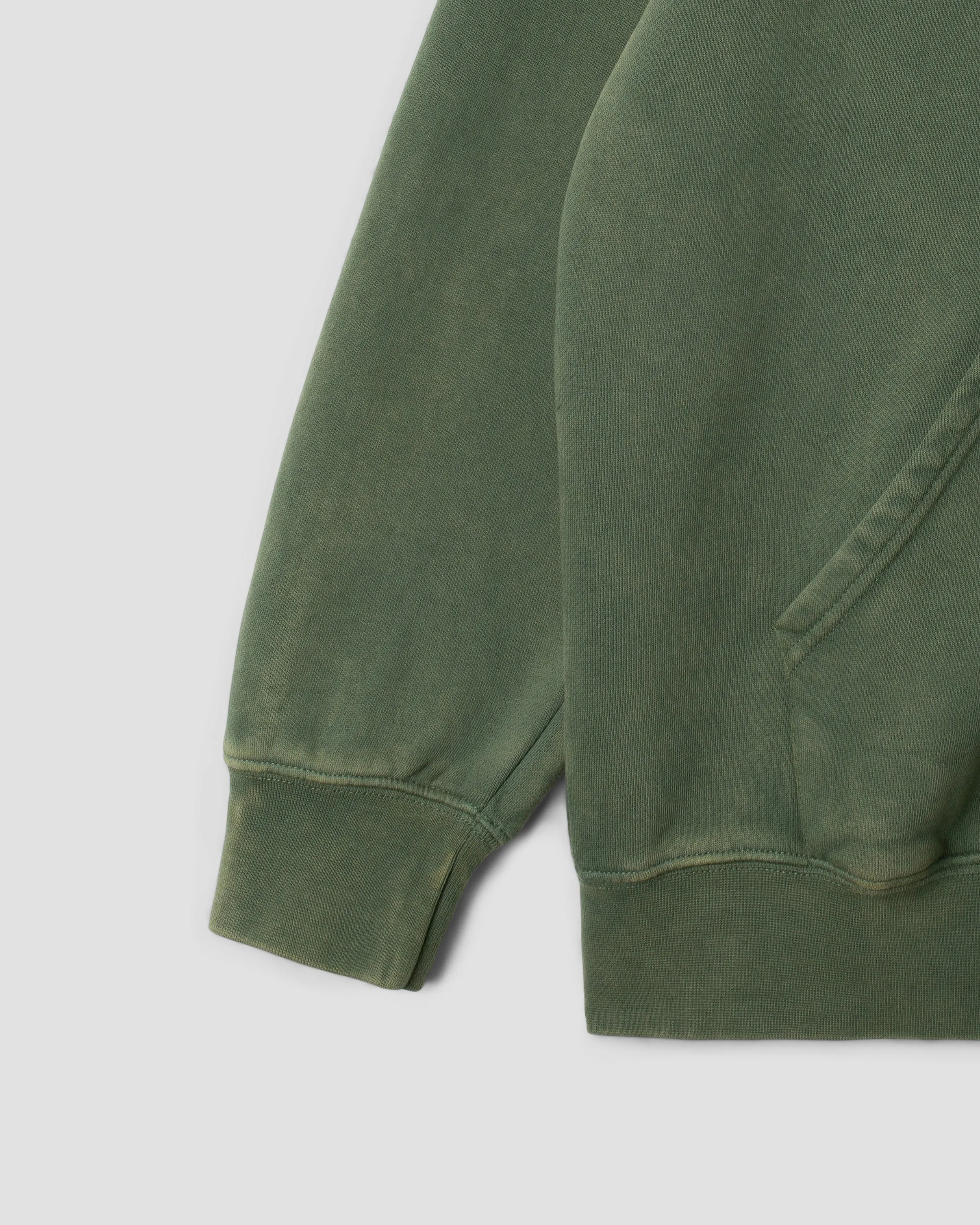 Patch Zip Hood (Washed Green)