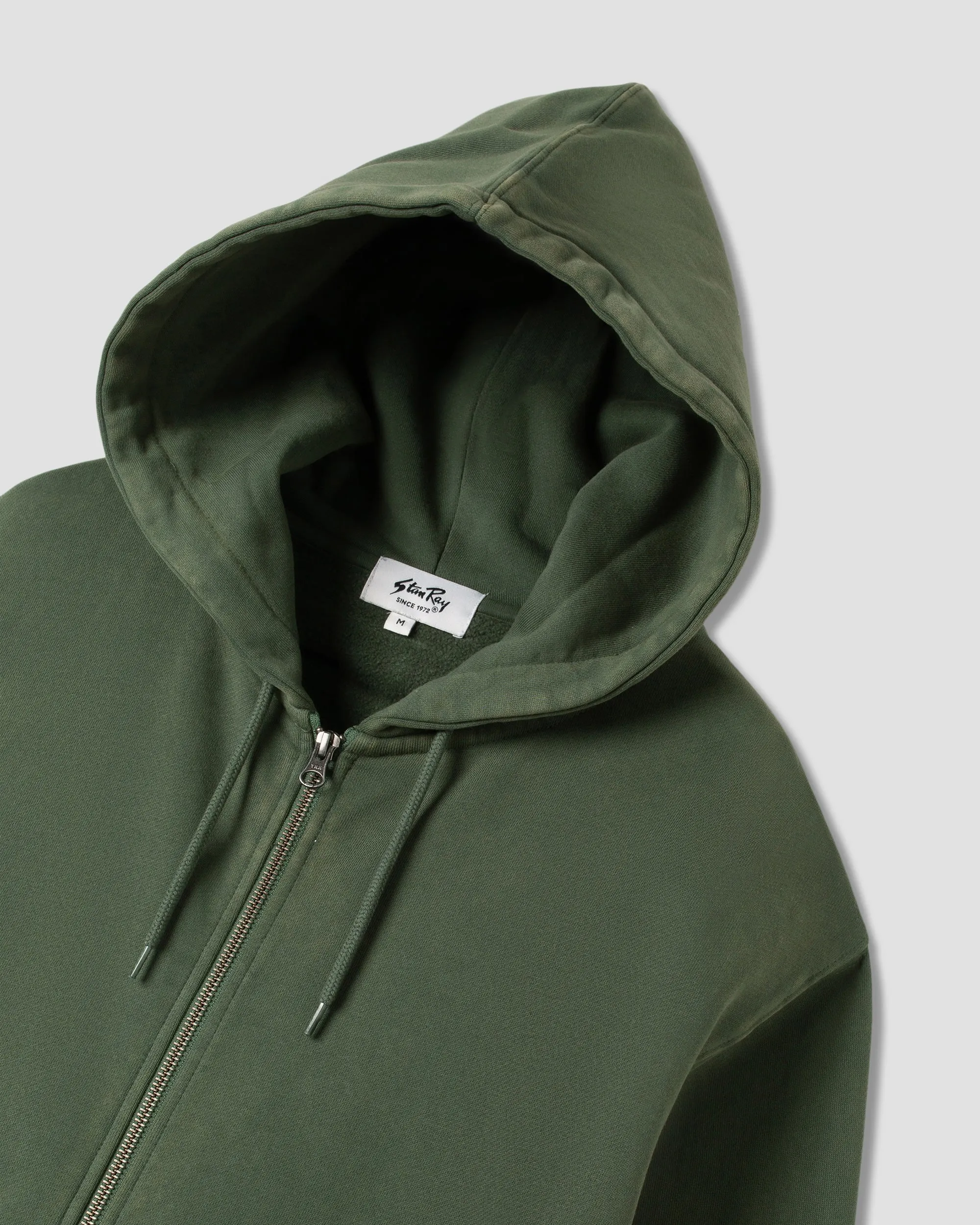 Patch Zip Hood (Washed Green)