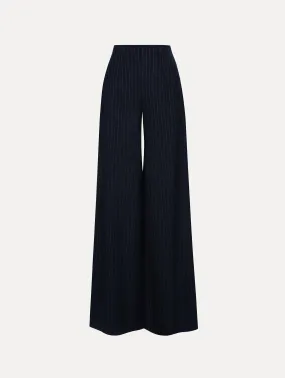 Pinstriped Wide Leg Pant