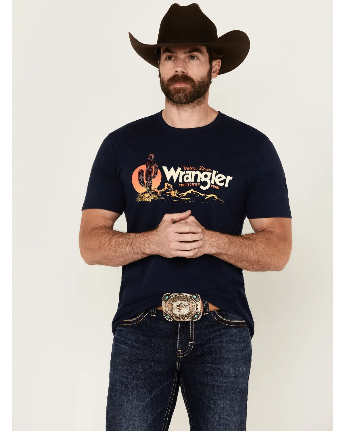 Product Name:  Wrangler Men's Boot Barn Exclusive Scenic Logo Short Sleeve Graphic T-Shirt