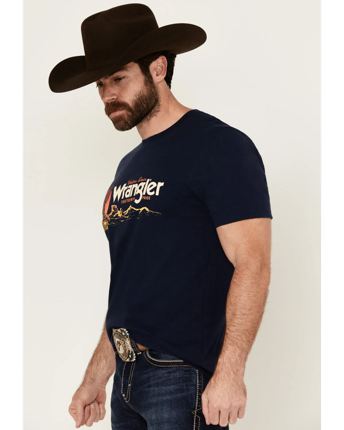 Product Name:  Wrangler Men's Boot Barn Exclusive Scenic Logo Short Sleeve Graphic T-Shirt